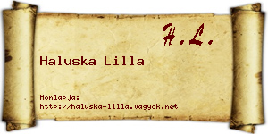 Haluska Lilla névjegykártya
